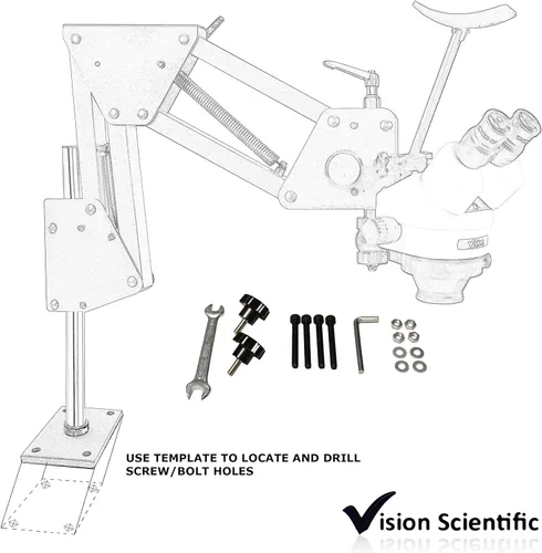 Vista 7 de Vision Scientific Microscopio multidireccional con zoom binocular VS-11E Ocular de campo ancho 10x Rango de zoom de 0.7X—4.5X, rango de aumento
