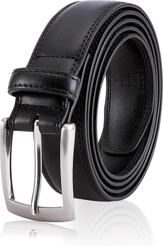 MILORDE Cinturón de vestir de cuero genuino para hombre, hecho a mano, 100% cuero de vaca, diseños clásicos y modernos para trabajo, negocios y uso