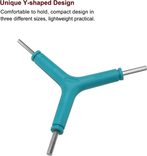 Vista 5 de HARFINGTON Llave hexagonal de bicicleta de 3 vías en forma de Y 3/4/0.197 in, kit de llave hexagonal interna tipo Y, todo en uno, llave