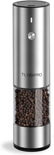 Vista 12 de TLYSXPRO Molinillo de pimienta eléctrico, recargable por USB, agitador de pimienta automático, grosor de molienda ajustable, molinillo de pimienta