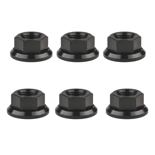Vista 69 de Titanium DIN6923 M5 M6 M8 M10 M12 M14 M16 - Juego de 6 tuercas hexagonales (paso M5, 0.031 in, negro)