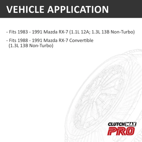 Vista 2 de ClutchMax PRO Performance Stage 2 Kit de embrague compatible con Mazda RX-7 1.1L 1988-1991 Mazda RX-7 Convertible 1.3L 13B no Turbo (CP10008HD-ST2)