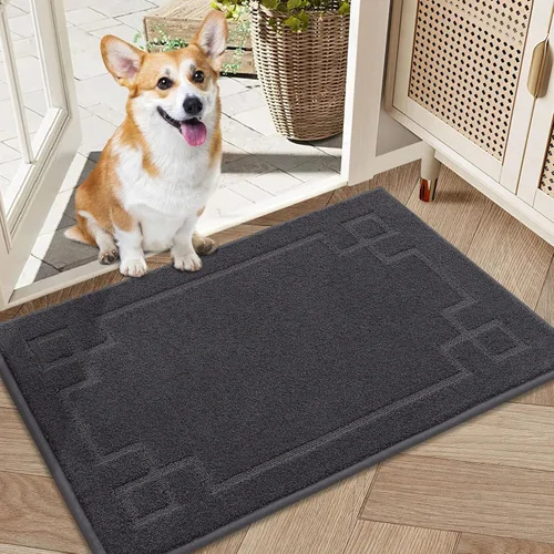 Vista 13 de BEQHAUSE Alfombra de Puerta 50,8 cm x 81,3 cm, Alfombras Antideslizantes para Entrada Interior Lavables de Bajo Perfil Absorbentes y Resistente a