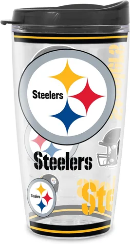 Vista 35 de Rico Industries NFL Football Vaso con aislamiento de pared doble Mayhem de 16 onzas, Tritan, con tapa