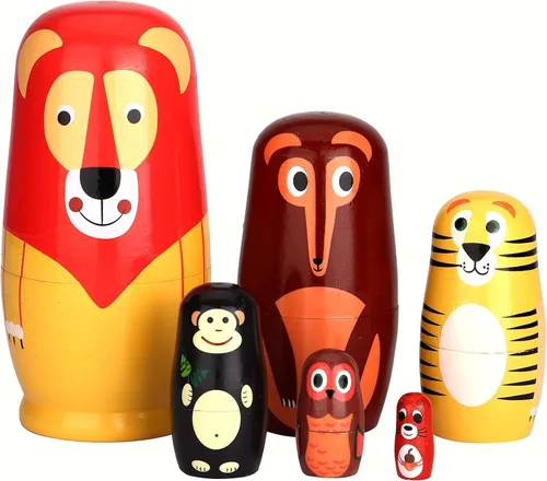 Vista 9 de Muñecas anidables, huevos de Pascua anidables, muñecas Matryoshka hechas a mano de madera para cumpleaños de niños o decoración del hogar