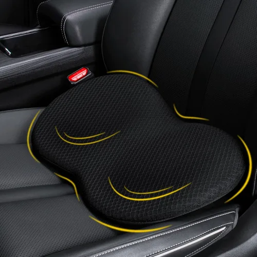 Vista 10 de kingphenix Cojín de asiento de coche de cuña: cojín de espuma viscoelástica para asiento de coche para conductor de asiento de automóvil, alivio