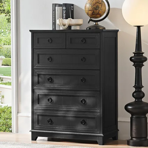 Vista 30 de Joaxswe Mesita de noche estilo granja de 18" con estación de carga, cómoda con mesa auxiliar de 2 cajones para dormitorio, mesita de noche de madera