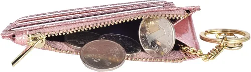 Vista 6 de Monedero delgado con bloqueo RFID, con bolsillo frontal para monedas, tarjetero, para mujer