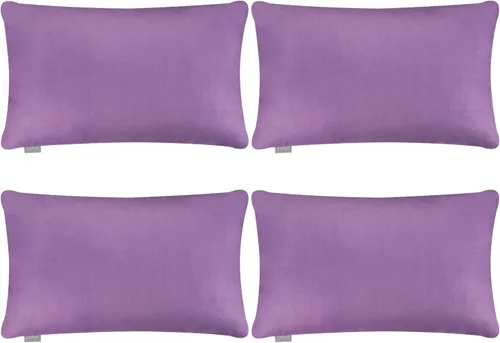 Vista 63 de Thmyo - Paquete de 4 fundas de almohada decorativas de 100 % algodón para lumbar, cómodas, sólidas, para Navidad/Halloween, fundas de cojín Blanco