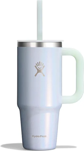 Vista 83 de Hydro Flask Vaso de Viaje de 40 Oz con Asa, Tapa y Pajita - Acero Inoxidable Aislado en 40 Oz Birch