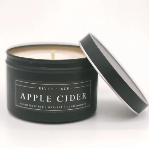 Vista 42 de River Birch Candles - Vela perfumada de almendra + miel, velas de soja de alta calidad, totalmente naturales, no tóxicas, vela de viaje de lata