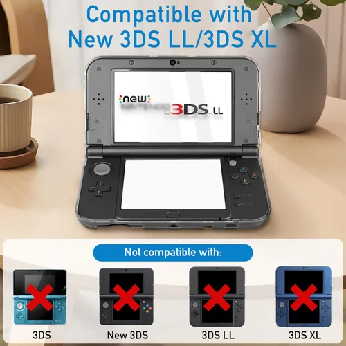 Vista 6 de 3-in-1 Accessories Kit for Nintendo New 3DS XL/LL – Clear Hard Case + Screen Protectors (Tempered Glass & PET) + 4 Stylus Pens – Protective Bundle