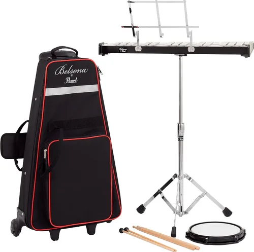 Vista 4 de Pearl Kit de percusión, con estuche de transporte estilo mochila de nailon con ruedas (PK200C)
