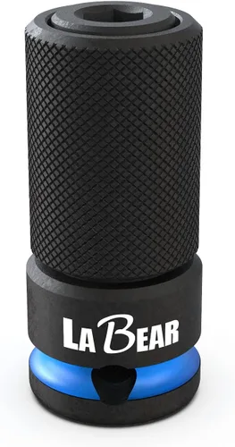 Vista 10 de LABEAR - Adaptador de llave de impacto con convertidor de hembra de 1/2" a hexagonal de 1/4", liberación rápida, mandril de cambio rápido, adaptador