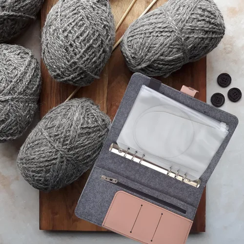 Vista 6 de Estuche circular de agujas de tejer de 10 x 7 pulgadas para guardar agujas de tejer (no incluye accesorios)