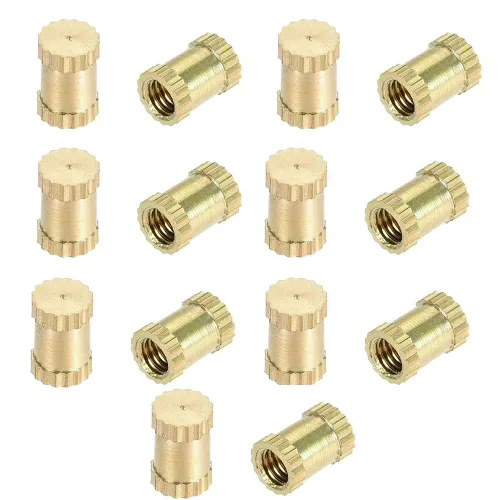 Vista 29 de Tuercas moleteadas de rosca hembra M2x3mm OD Tuercas de inserción roscadas de latón Tuercas de incrustación hidráulicas soldadas juntas Kit surtido