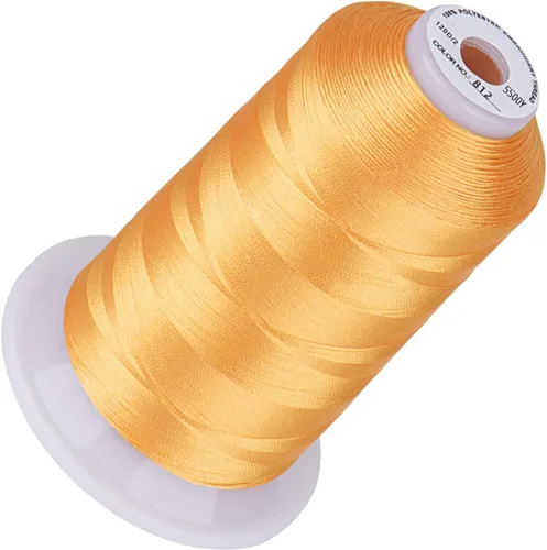 Vista 101 de Simthread 5500 yardas de hilo de bordar, 5000M de alto rendimiento 40WT 100% hilo de poliéster – 170+ colores vívidos, clasificado de alta velocidad