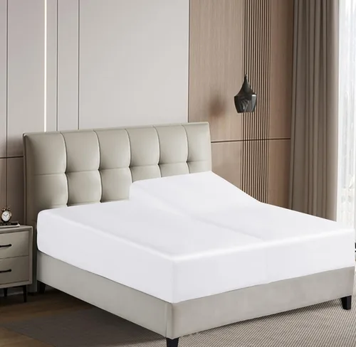 Vista 28 de Paquete de 2 sábanas bajeras bajeras de viscosa de bambú tamaño Queen solamente, 400 hilos, bolsillo profundo de 8 a 16 pulgadas, refrescante