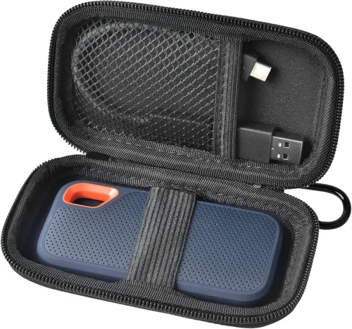 Vista 11 de Funda compatible con SanDisk 1TB 2TB 500GB / para SanDisk PRO Extreme Portable SSD, soporte externo de almacenamiento de disco duro de estado sólido