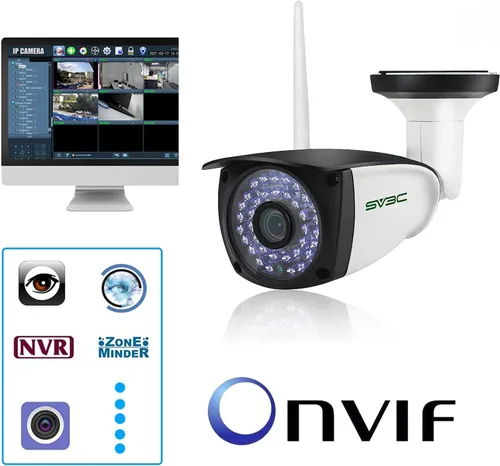 Vista 7 de SV3C 2 Pack 5MP Outdoor Home Security Cameras, Dual Band 2.4G 5GHZ WiFi Camera, Onvif IP Cam with Human Motion Detect, RTSP Browser View, 2-Way