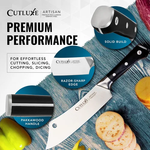 Vista 9 de Cutluxe Cuchillo de chef de carnicero de 8 pulgadas, acero alemán