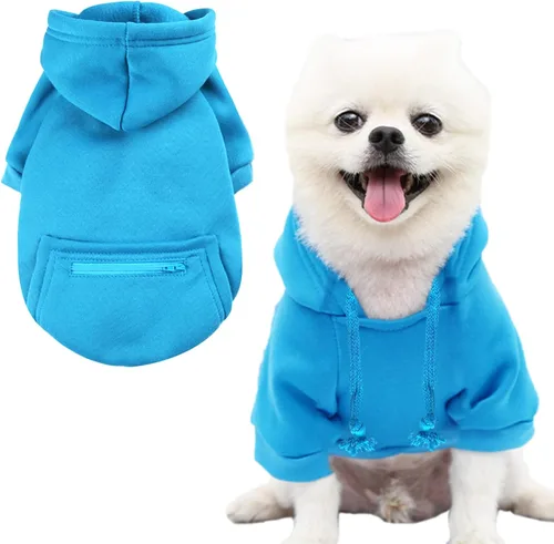 Vista 12 de Jecikelon Abrigo de Clima Frío para Perro Mascota con Bolsillo Sudadera de Invierno para Perro Ropa Cálida para Cachorros para Perros Pequeños Ropa