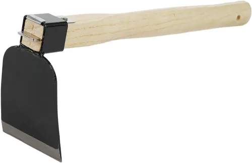 Herramienta de jardín de mano, azada con mango de madera corto, herramienta de mano para excavar el jardín, ideal para aflojar o desherbar el suelo,