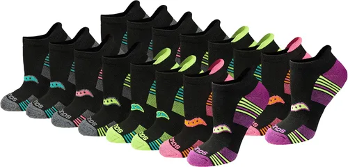 Saucony - Calcetines deportivos de rendimiento con tirador en el talón para mujer (8 y 16 pares)