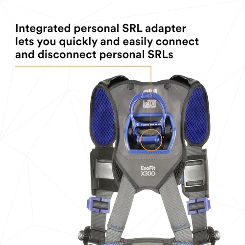 Vista 5 de Arnés de cuerpo completo DBI/Sala ExoFit NEX, estilo construcción, azul/gris