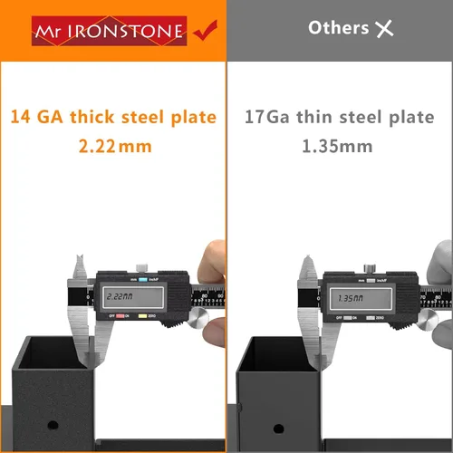 Vista 4 de Mr IRONSTONE Estante de leña para exteriores e interiores, kit de soportes de leña ajustable a cualquier longitud, estantes de almacenamiento