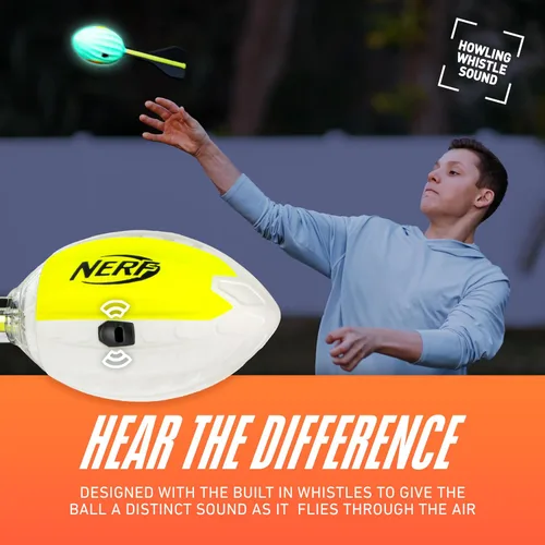 Vista 4 de Nerf Lightstrike Vortex Balón de espuma - Balón LED de vórtice suave que cambia de color para lanzamientos de larga distancia - Activado por impacto