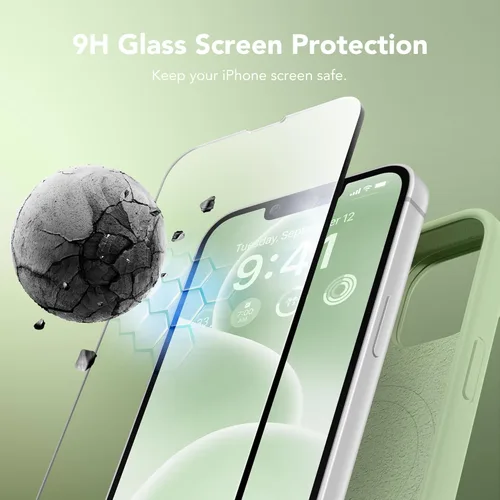 Vista 1324 de GONEZ Funda magnética para iPhone 14, compatible con Magsafe, con protector de pantalla + protector de cámara, forro de microfibra antiarañazos