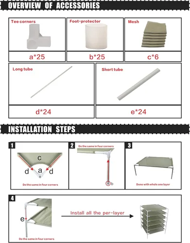 Vista 6 de Growsun Rejilla de secado de suéter de 6 capas apilable, malla de tela seca, verde (conector actualizado)
