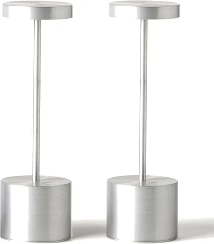 Vista 18 de SAKRINGT Paquete de 2 lámparas de mesa inalámbricas recargables, con batería de 5000 mAh, luz de mesa LED portátil, lámpara de escritorio