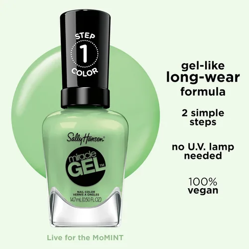 Vista 130 de Sally Hansen Miracle Gel™ x Jared McCain, GOAT Gold, Larga duración, fórmula tipo gel, sin necesidad de lámpara UV, esmalte de uñas dorado