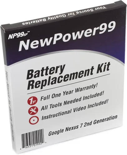Kit de batería para Google Nexus 7 de 2 generación con herramientas, instrucciones en video y batería de larga duración de NewPower99