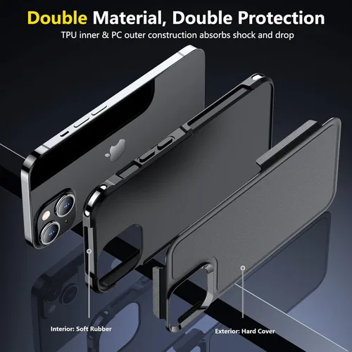 Vista 6 de SPIDERCASE Funda para iPhone 14/iPhone 15, [protección de grado militar de 15 pies] Paquete de 2