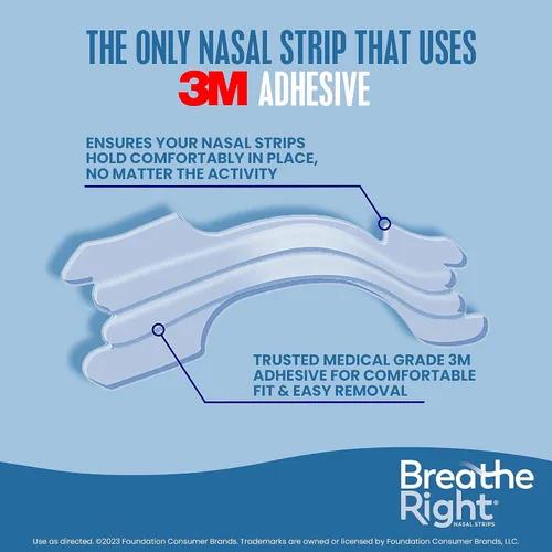 Vista 5 de Breathe Right Tiras nasales transparentes grandes, 30 unidades (el embalaje puede variar)