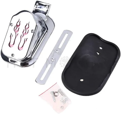 Vista 3 de HTTMT Flame Fire - Luz trasera de freno compatible con H-D Cafe Racer Bobber Chrome USA