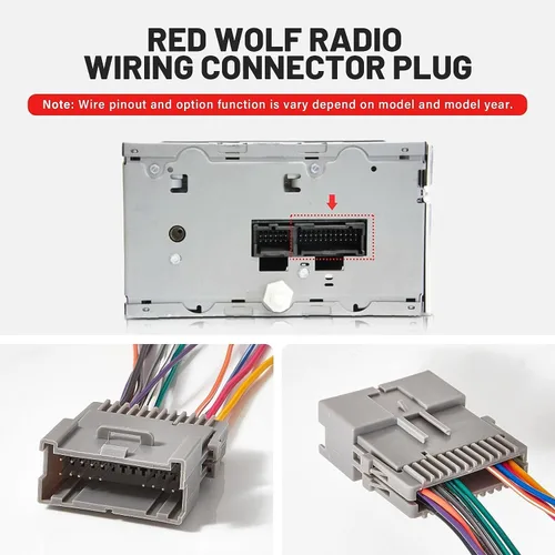 Vista 6 de RED WOLF Arnés de cableado de radio de coche con adaptador de antena compatible con GM Chevy Silverado Impala GMC Sierra Buick Cadillac posventa