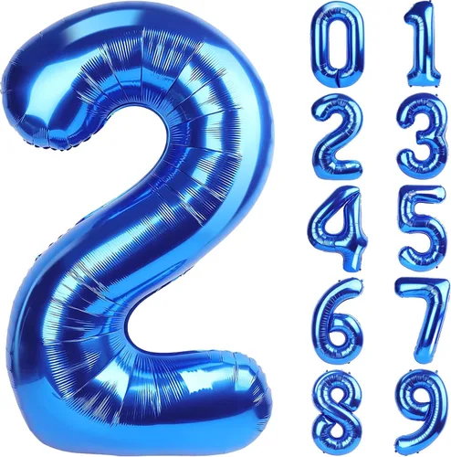 Vista 151 de Globos gigantes de números negros de 40 pulgadas, globos de aluminio de Mylar con helio para cumpleaños, globo número 0 para decoración de fiestas
