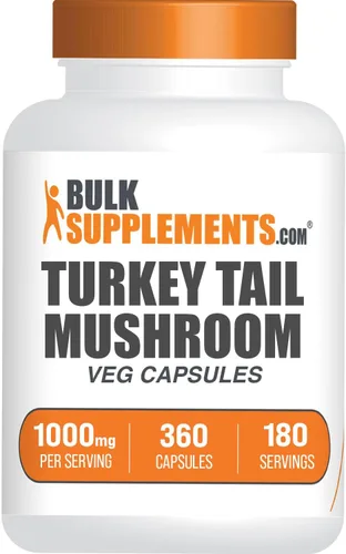 BulkSupplements. com - Cápsulas de hongo cola de pavo – Extracto de Coriolus Versicolor, extracto de hongo de cola de pavo – Vegano y sin gluten, 2