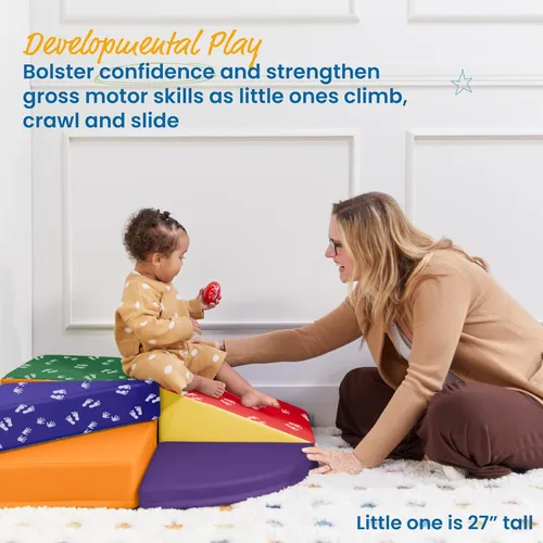 Vista 3 de ECR4Kids Escalador de juguete Softzone individual de espuma, con túnel, contemporáneo