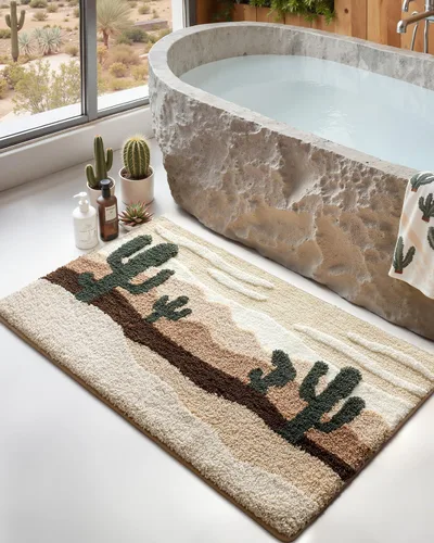 Vista 17 de DEXI Alfombras de baño antideslizantes, de 16 x 24 pulgadas, lavables de microfibra, tapete de baño de secado rápido, absorbente ultra suave