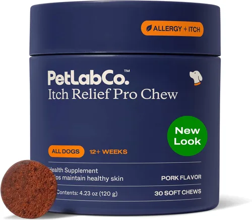 Vista 9 de PetLab Co. Masticables para el alivio de la picazón de salmón Pro para perros – Suplemento Omega 3 para la picazón en perros - Repleto de ácidos