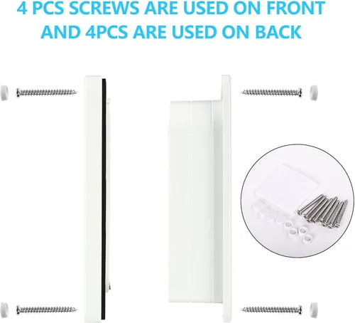 Vista 3 de Elevon Puerta de gato para ventanas, solapa de gato con bloqueo de 4 vías para puerta y pared delgada, puerta de mascotas ABS resistente a