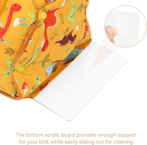 Vista 4 de Wontee Casa nido de pájaros, para invierno, cálida cabaña para acurrucarse, cama para pájaros, hamaca colgante para loros, periquitos, periquitos