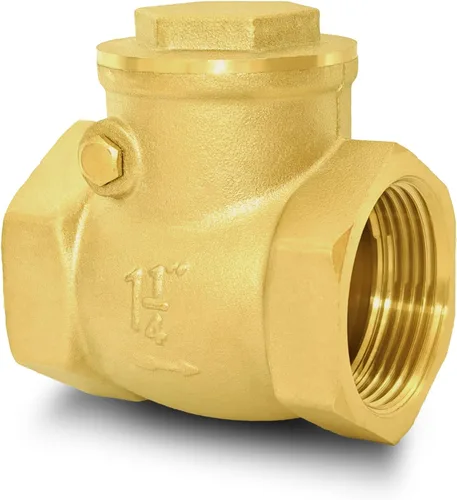 Vista 8 de Válvula de retención horizontal NPT de 1/2", válvula de retención oscilante de latón sin retorno para evitar el reflujo de agua, válvula