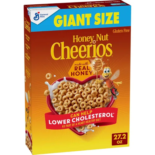 Vista 13 de Cereales para desayuno con avena Cheerios Honey Nut, sin gluten. 10.8 onzas