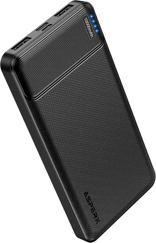 AsperX Cargador portátil de salida USB C de 10000 mAh, carga rápida, batería externa para iPhone, Samsung, Google LG y chaleco térmico